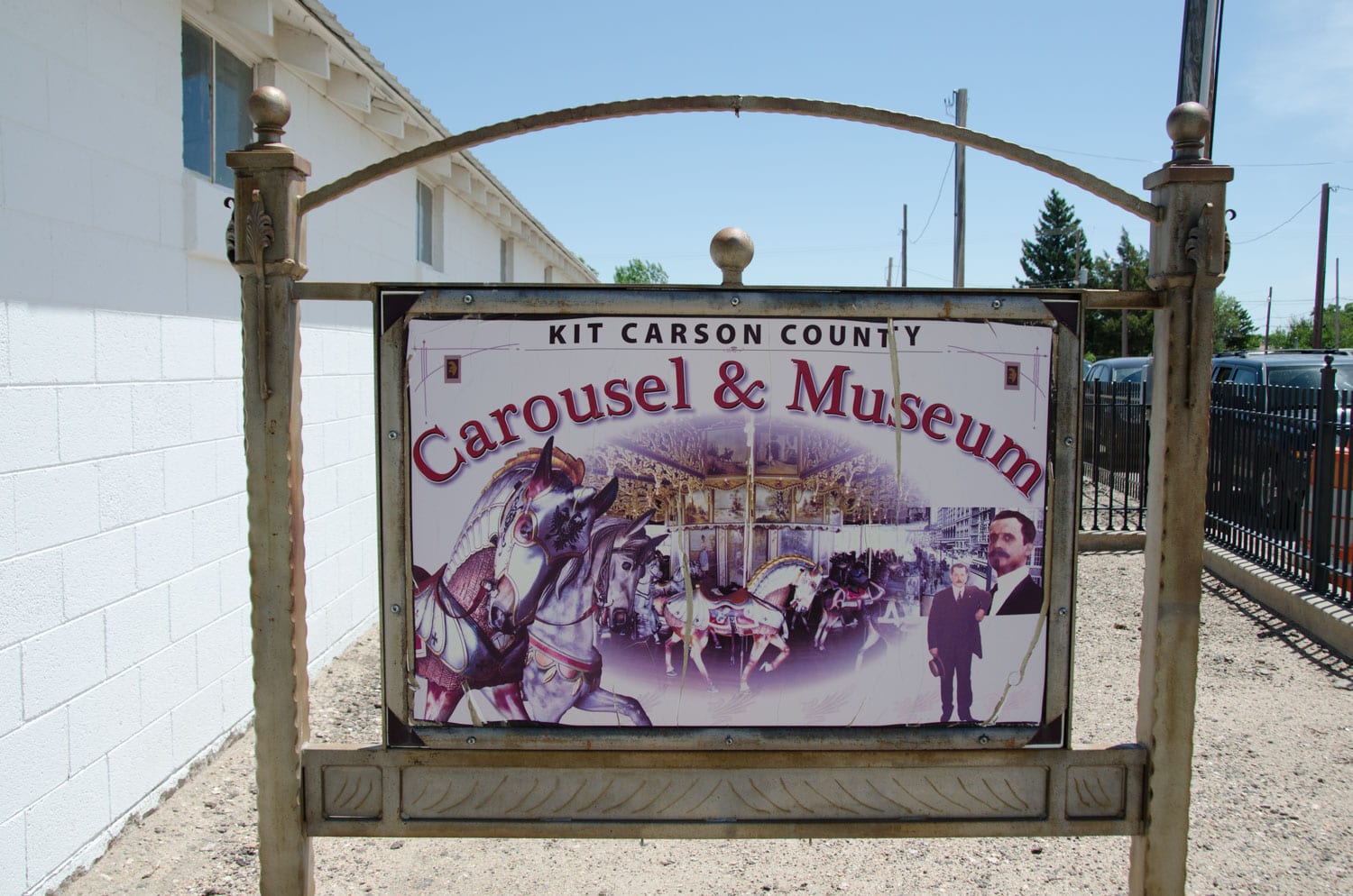 Kit Carson County Carousel Burlington CO Sign