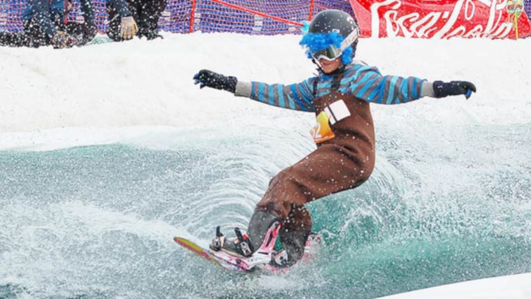 Steamboat Pond Skim Ski Resort Snowboarder