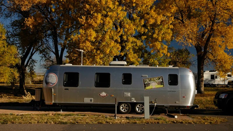 Cherry Creek State Park Aurora CO Campground Travel Trailer Fall Colors