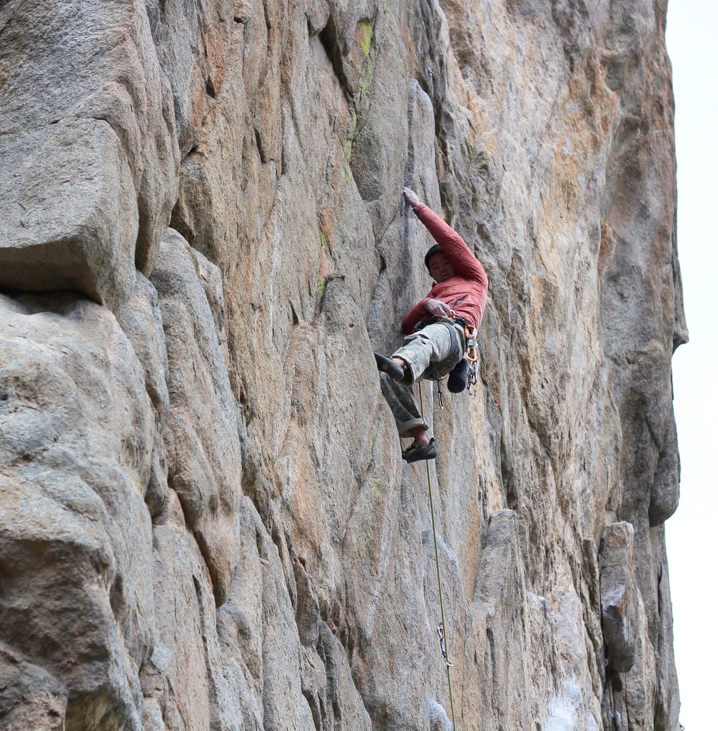 image of rock climbing in Boulder Canyon