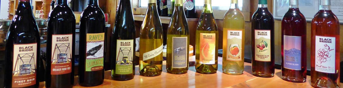 Black Bridge Winery Orchard Valley Farms Wine Bottles