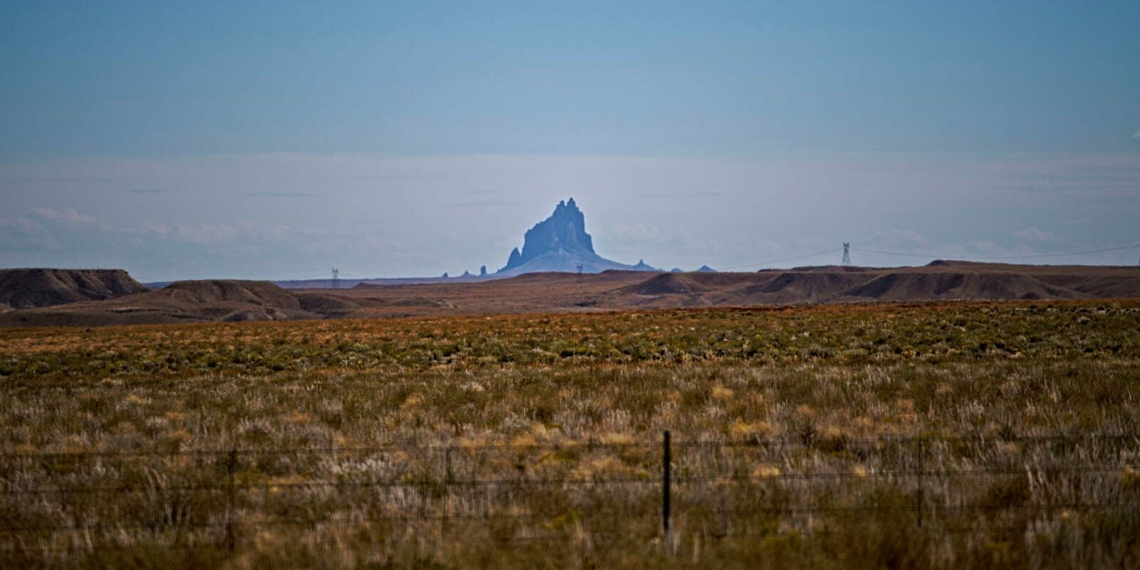 Towaoc Colorado View of Shiprock Mountain NM