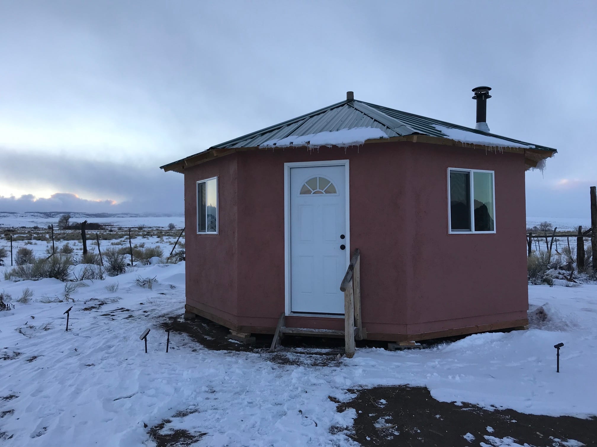 image of yurt on camel farm