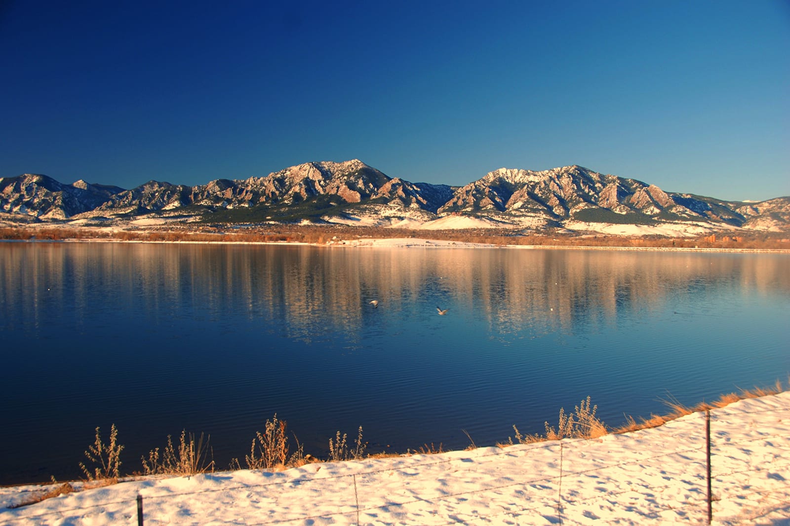 Boulder Reservoir Colorado Snow