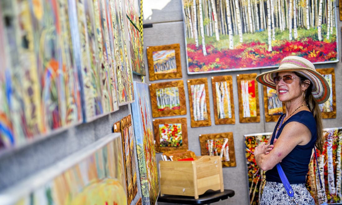 Cheesman Park Art Fest Woman Booth
