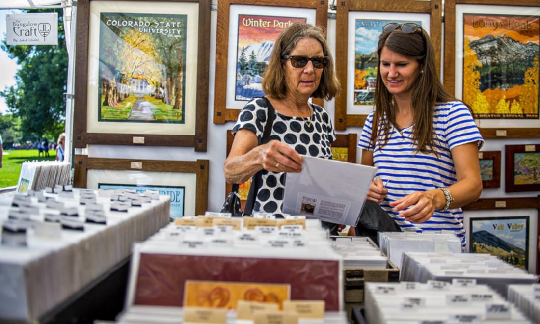 Cheesman Park Art Fest Ladies Denver Art Booth