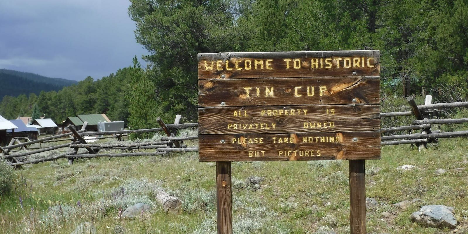 Tincup Colorado Welcome Sign