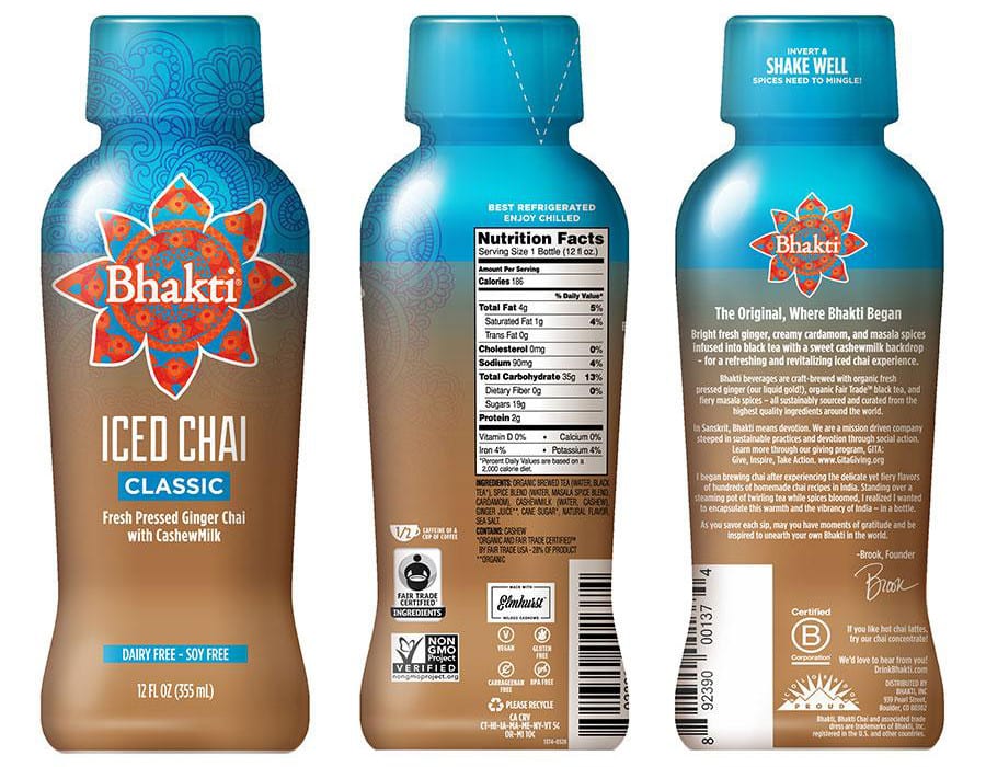 Bhakti Chai Classic Iced Chai Bottle