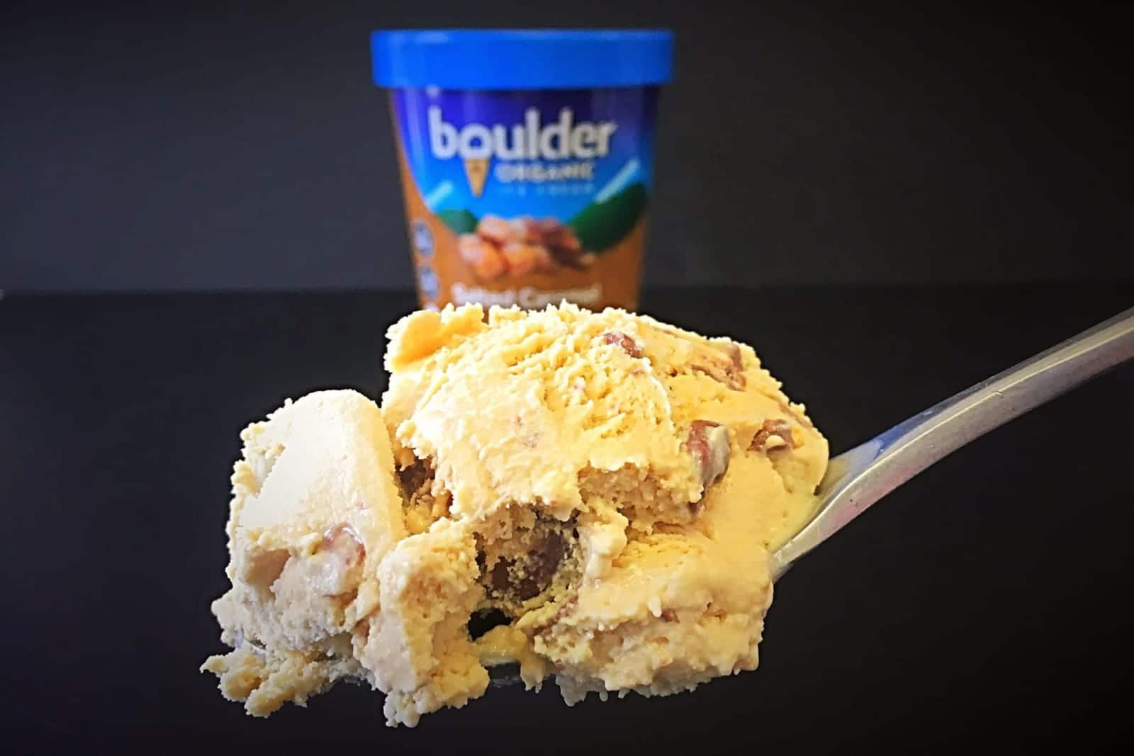 Boulder Organic Ice Cream Salted Caramel Crunch Spoon