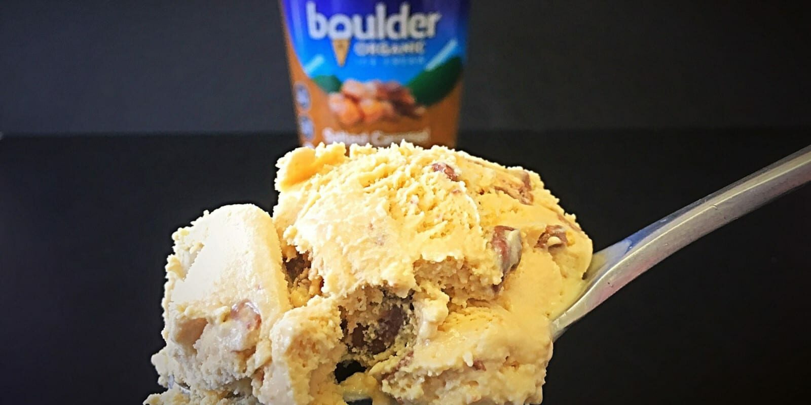 Boulder Organic Ice Cream Salted Caramel Crunch Spoon