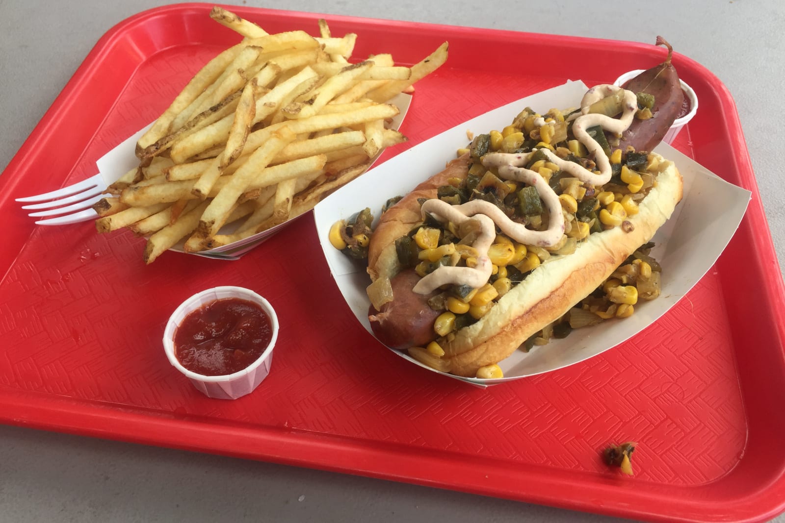 Coney Island Boardwalk Hot Dog and Fries