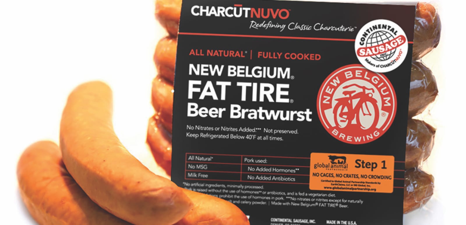 Continental Sausage Charcutnuvo New Belgium Fat Tire Beer Bratwurst