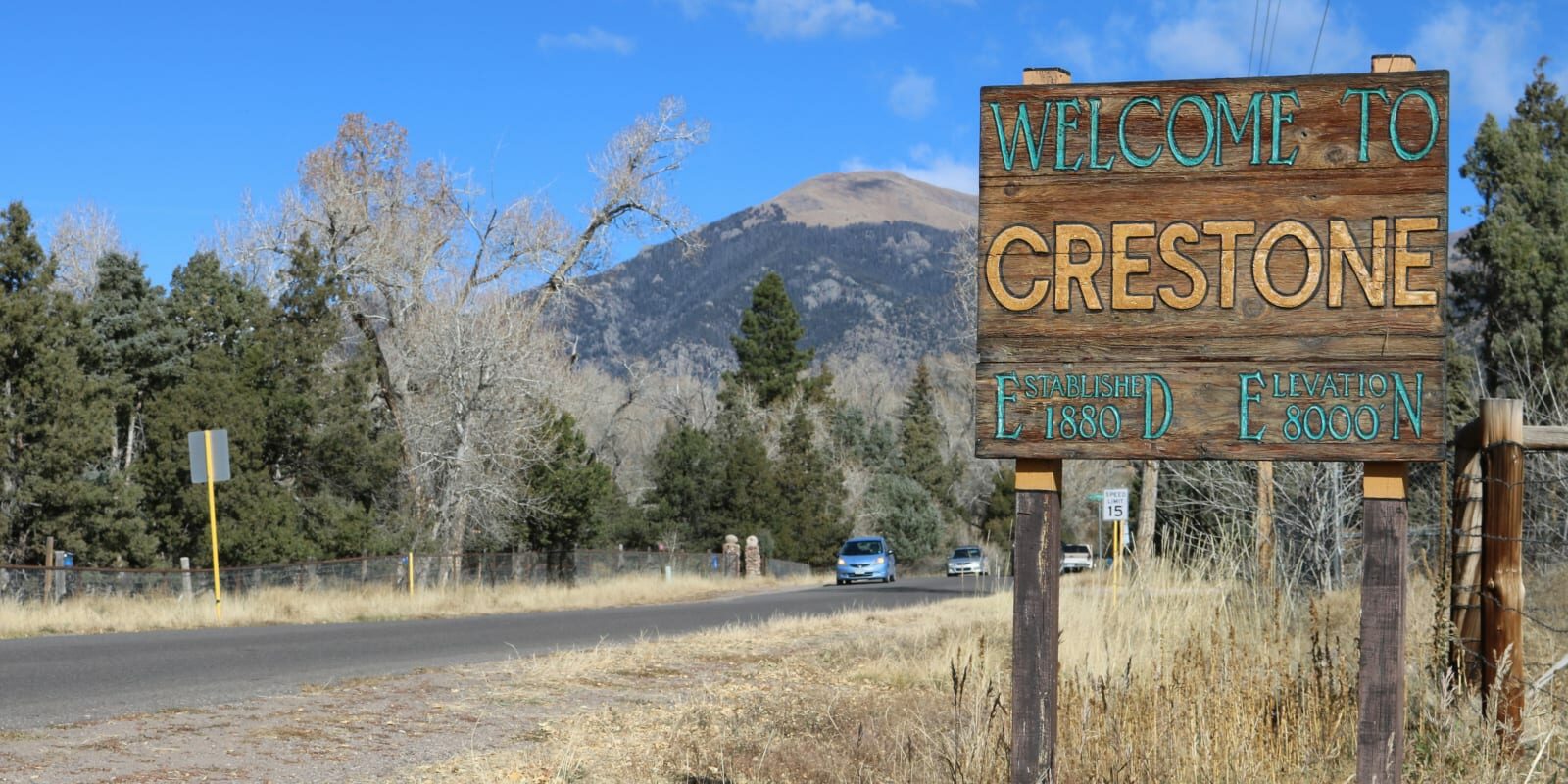 Crestone Colorado Welcome Sign