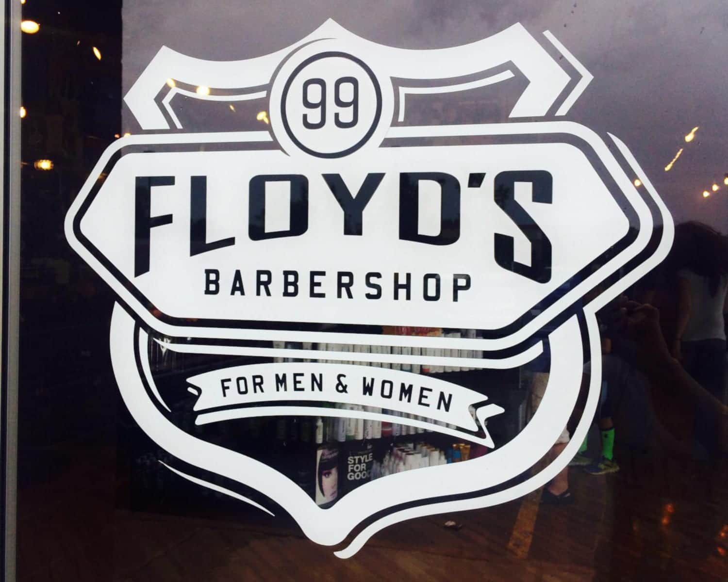 Floyd's 99 Barbershop Door Sign