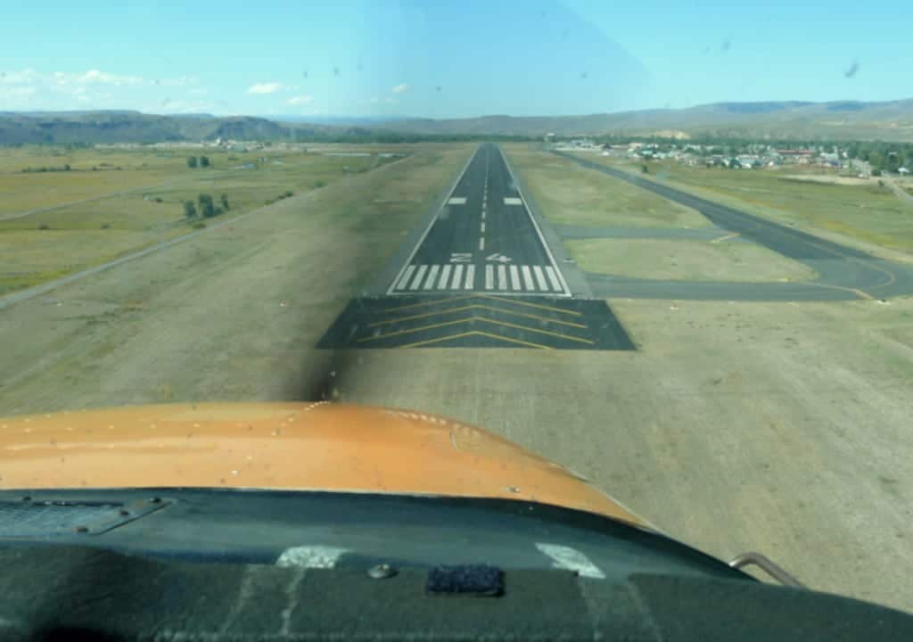 Gunnison-Crested Butte Regional Airport Landing Runway 24 Landing Inside Plane Cockpit