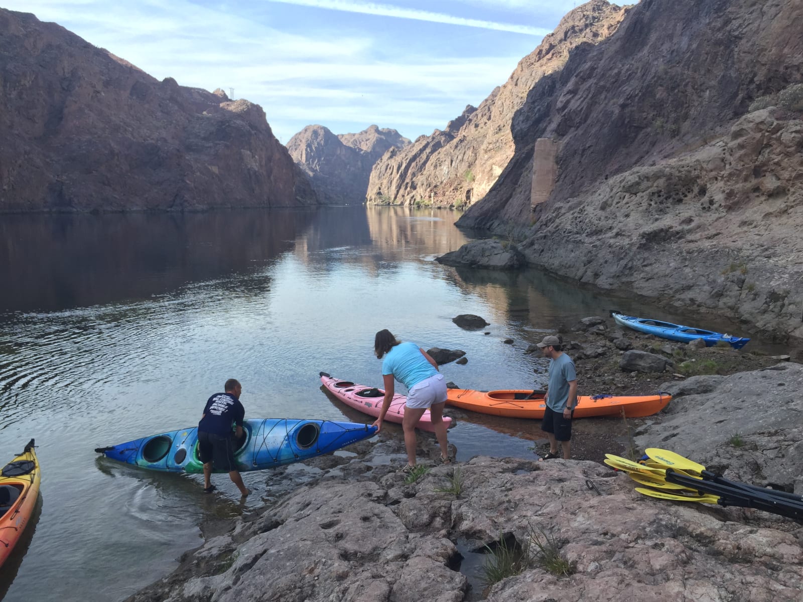Colorado River Nevada Kayakers Boat Launching