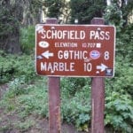 Marble Colorado Schofield Pass Sign