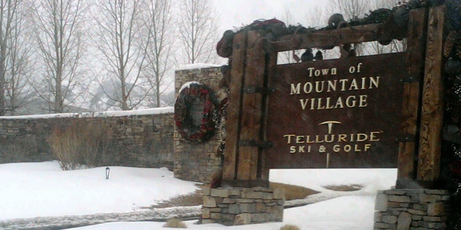 Mountain Village Colorado Welcome Sign