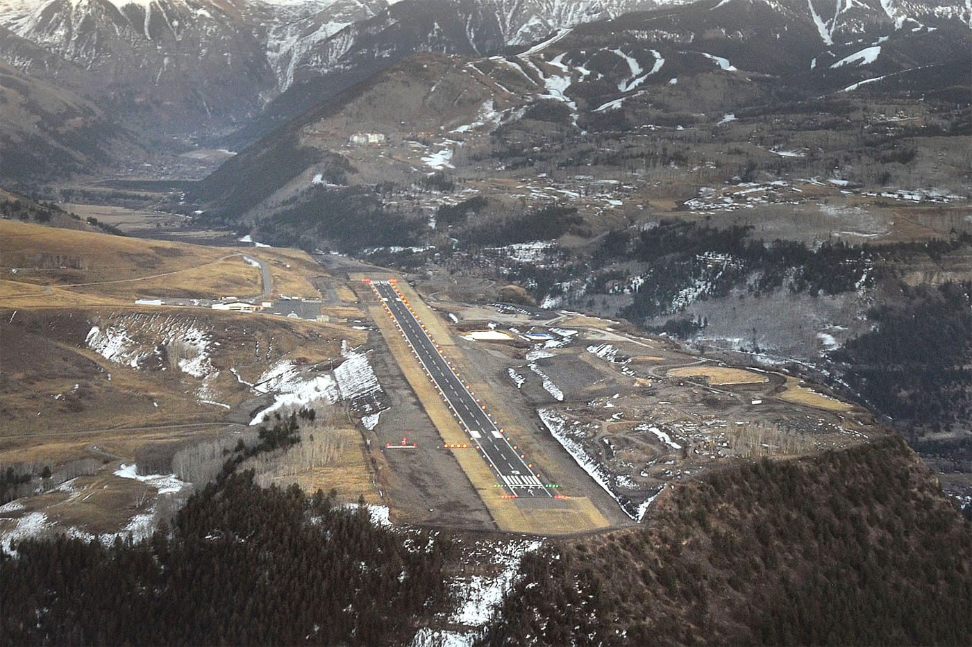Telluride Regional Airport Runway Landing Strip Aerial View