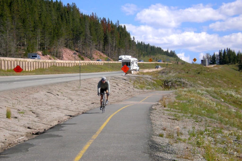 Vail Pass Bike Path Biker