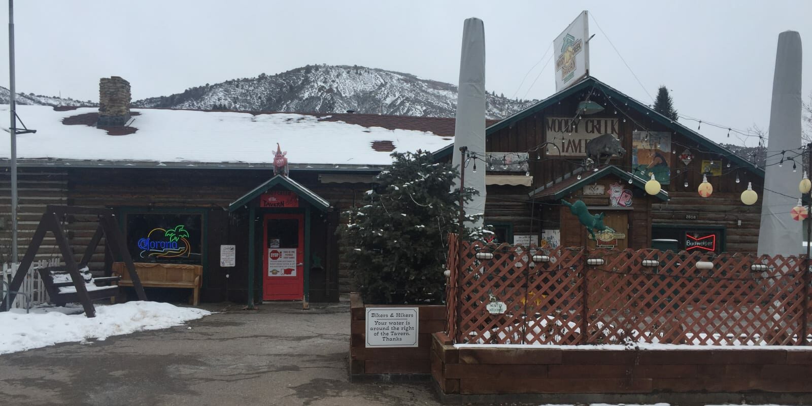 Woody Creek Tavern Colorado Exterior Winter