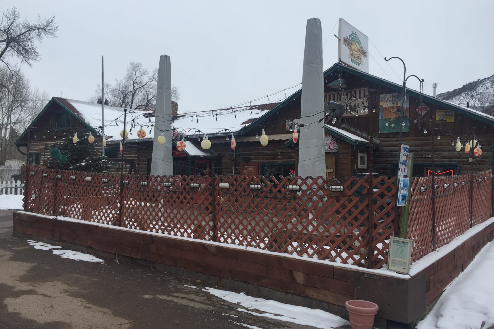 Woody Creek Tavern Colorado Exterior Winter