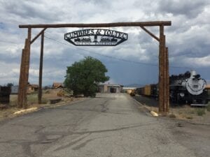 Antonito Colorado Cumbres and Toltec Scenic Railroad Welcome Sign