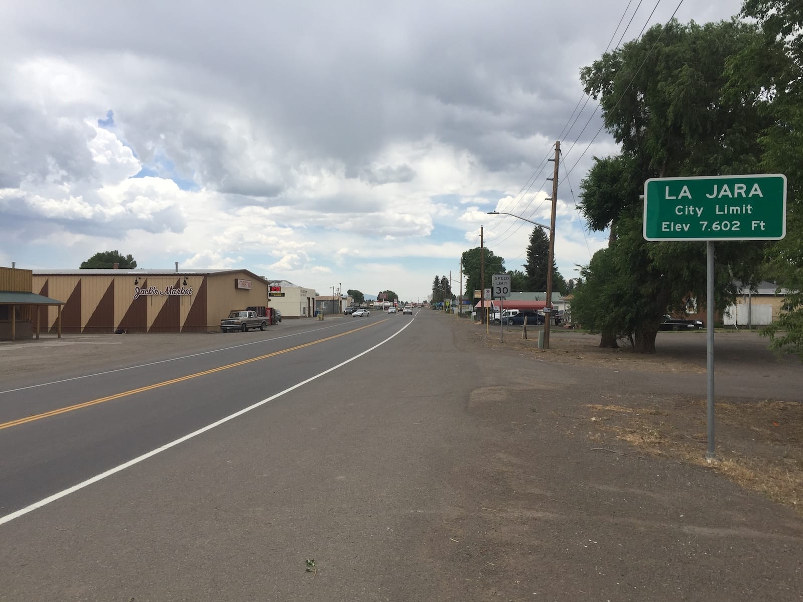 La Jara Colorado City Limits Sign