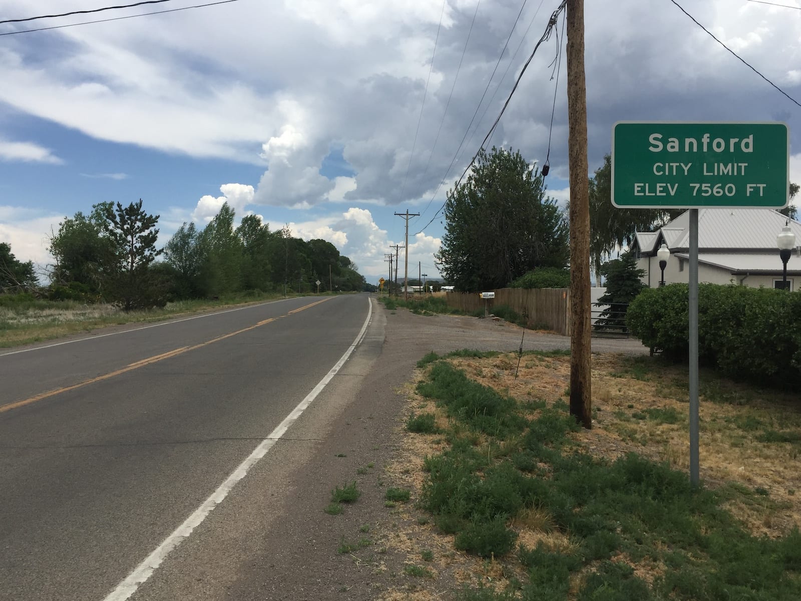 Sanford Colorado City Limit Sign