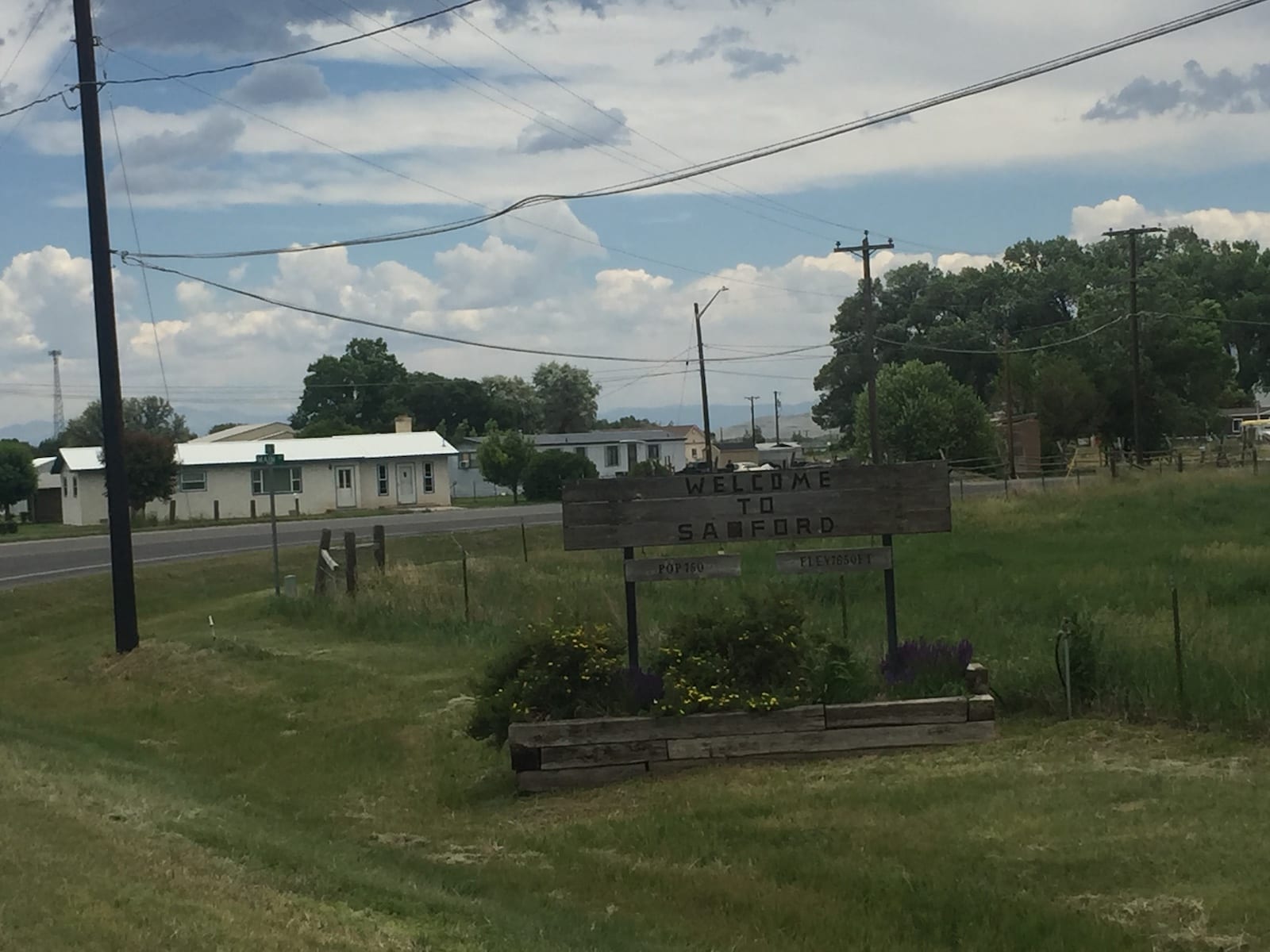 Sanford Colorado Welcome Sign