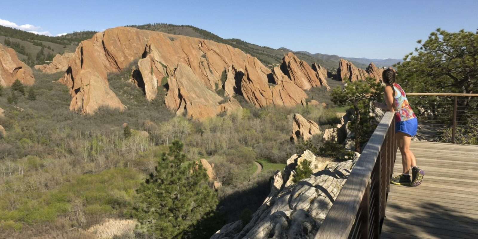 image of woman hiker at Fountain Valley Overlook