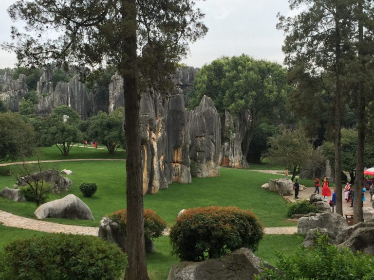 image of stone work in Kunming China