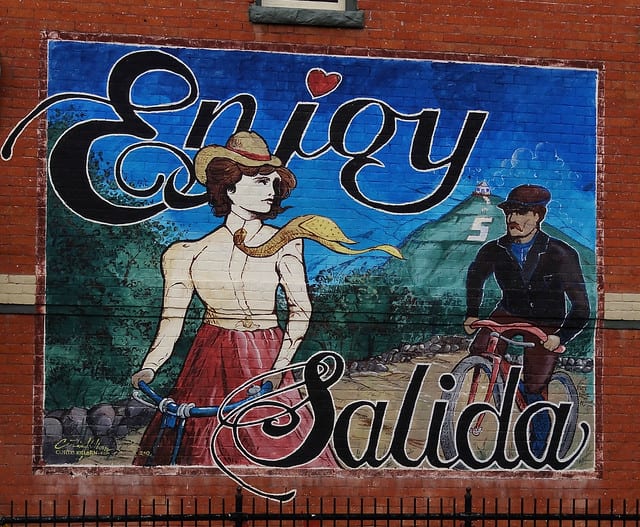 image of art mural in downtown Salida