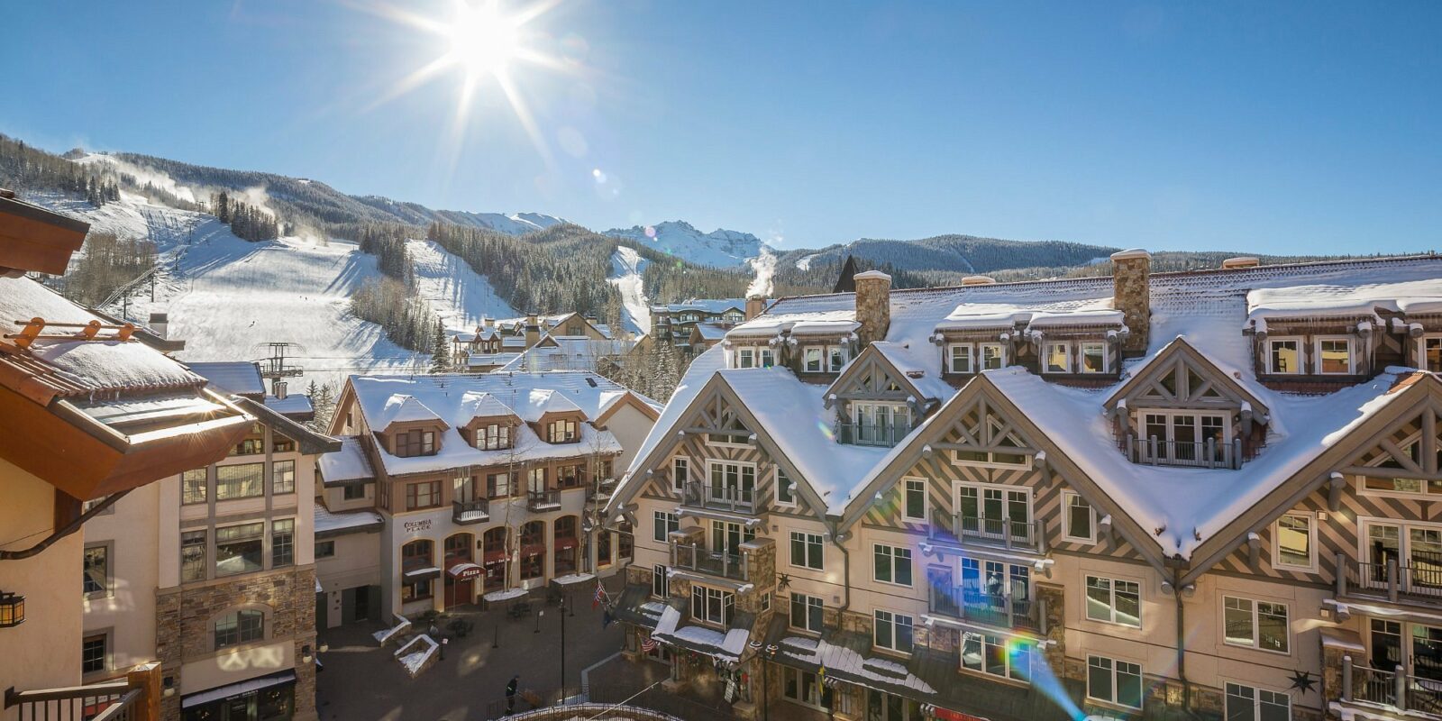 aerial view of the madeline in telluride