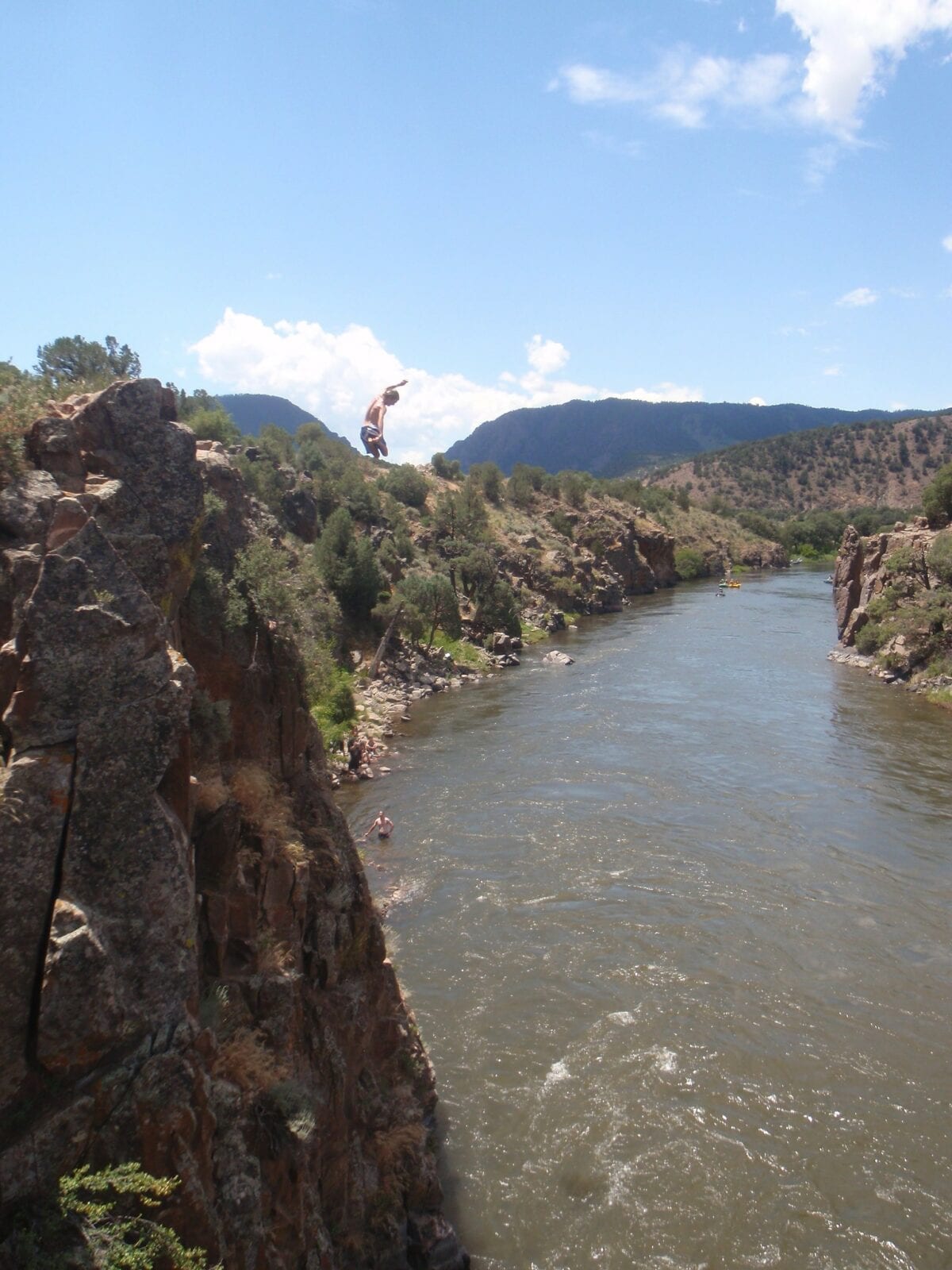 image of a cliff jumper