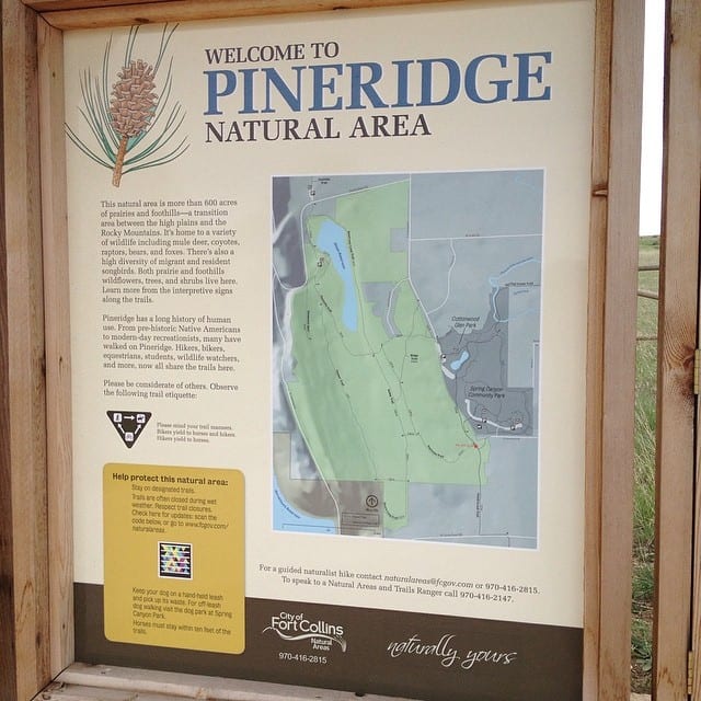 Map of Pineridge Natural Area
