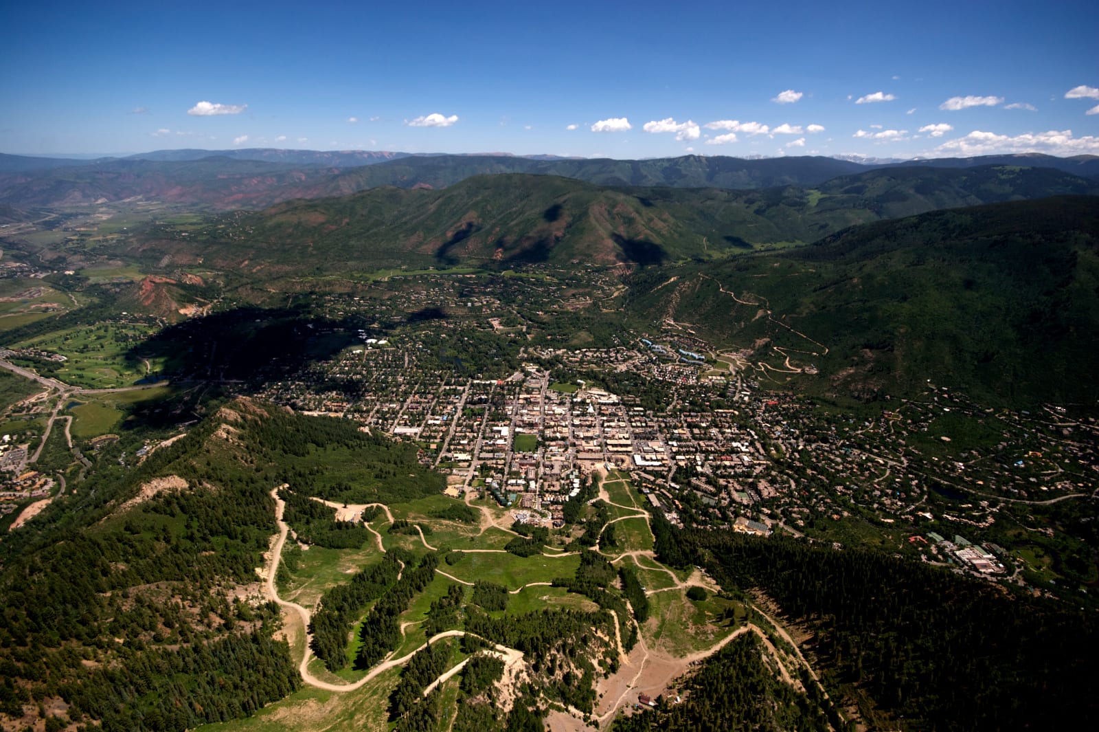 Best Mountain Towns Aspen Colorado Aerial View