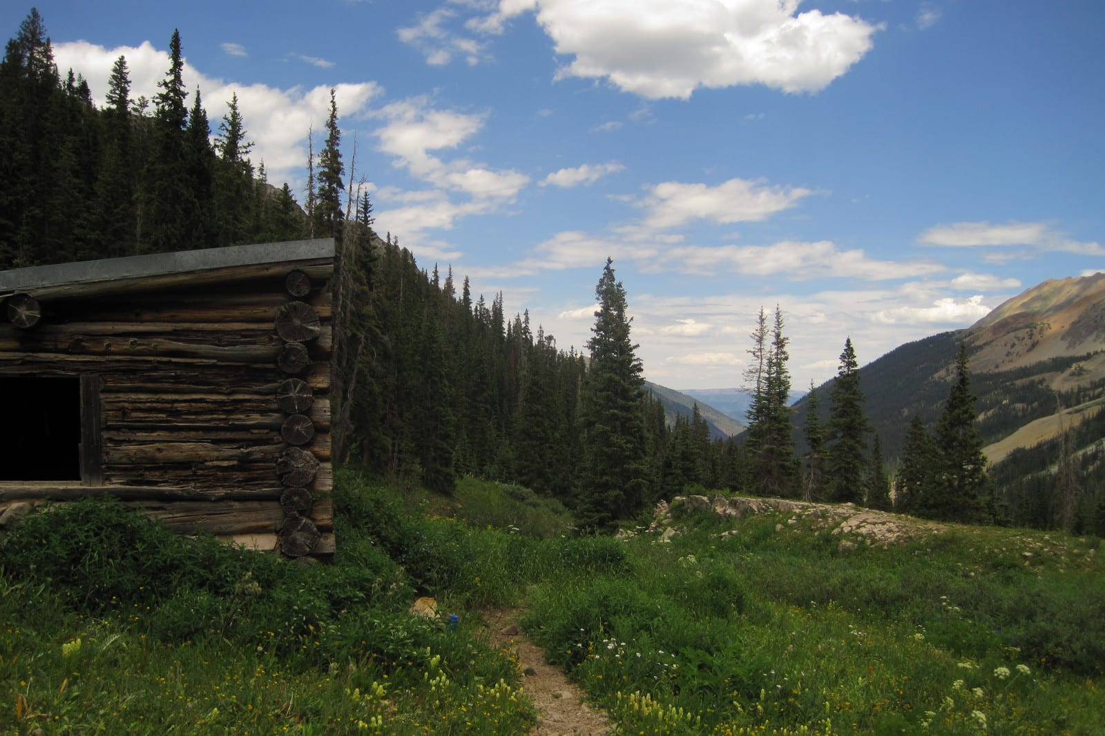 Camping Colorado Hot Springs Conundrum Hiking Trail by Cabin