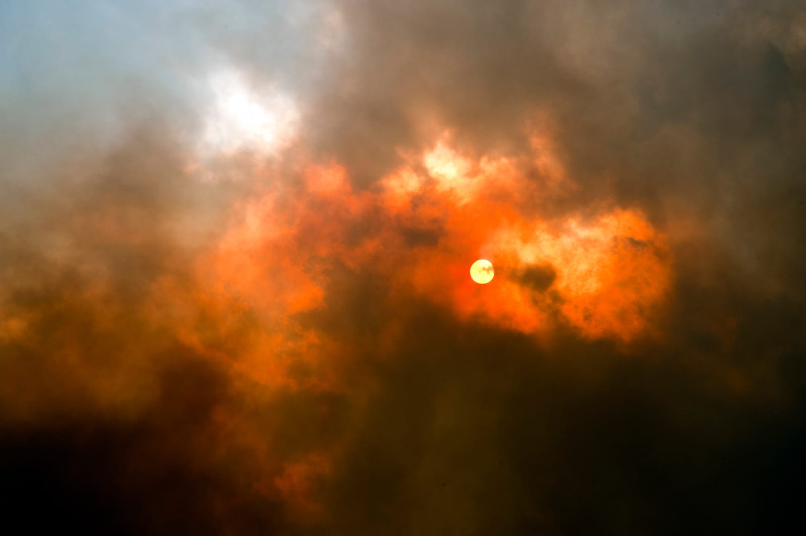 Colorado Wildfires High Park Fire Cloudy Smokey Sky Sun