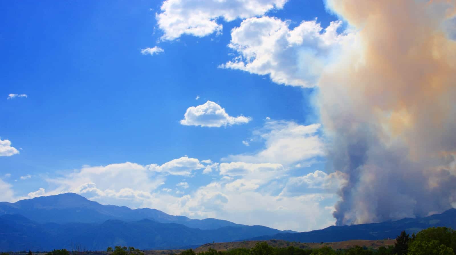Waldo Canyon Fire Pyramid Mountain Smoke Colorado Springs