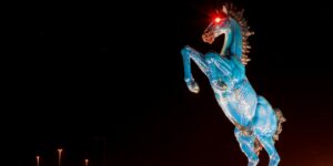 Blue Mustang Statue Denver International Airport Blucifer