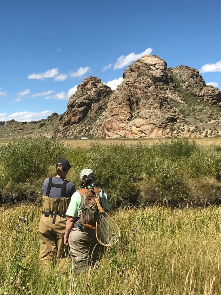 Fly Fishing Trout Two Fly FIshermen Park County Colorado
