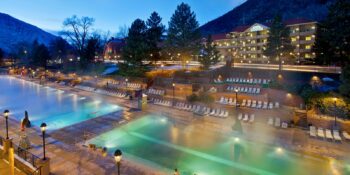 Glenwood Springs Hot Springs Pools Night Colorado