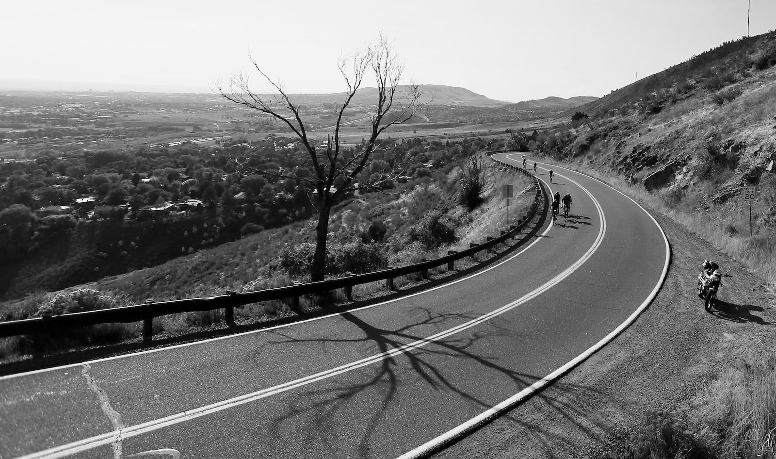 Bicycle race up Lookout Mountain, Golden, Colorado