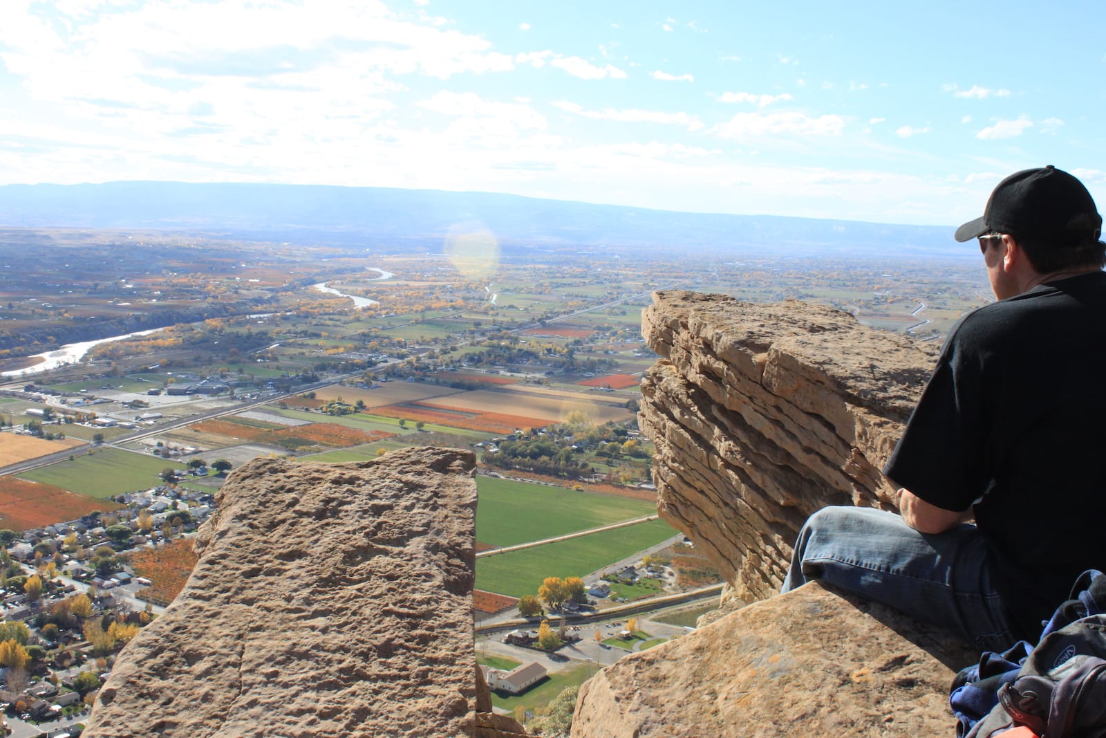 Eric Mt. Garfield overlooking Palisade, Colorado and Grand Valley.