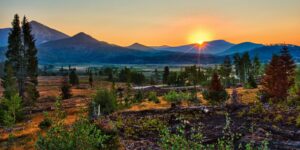 Camping near Steamboat Springs Sunrise at Steamboat Lake State Park Clark CO