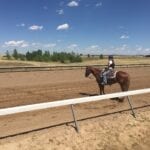 Arapahoe Park Racetrack Aurora CO Woman On Horse