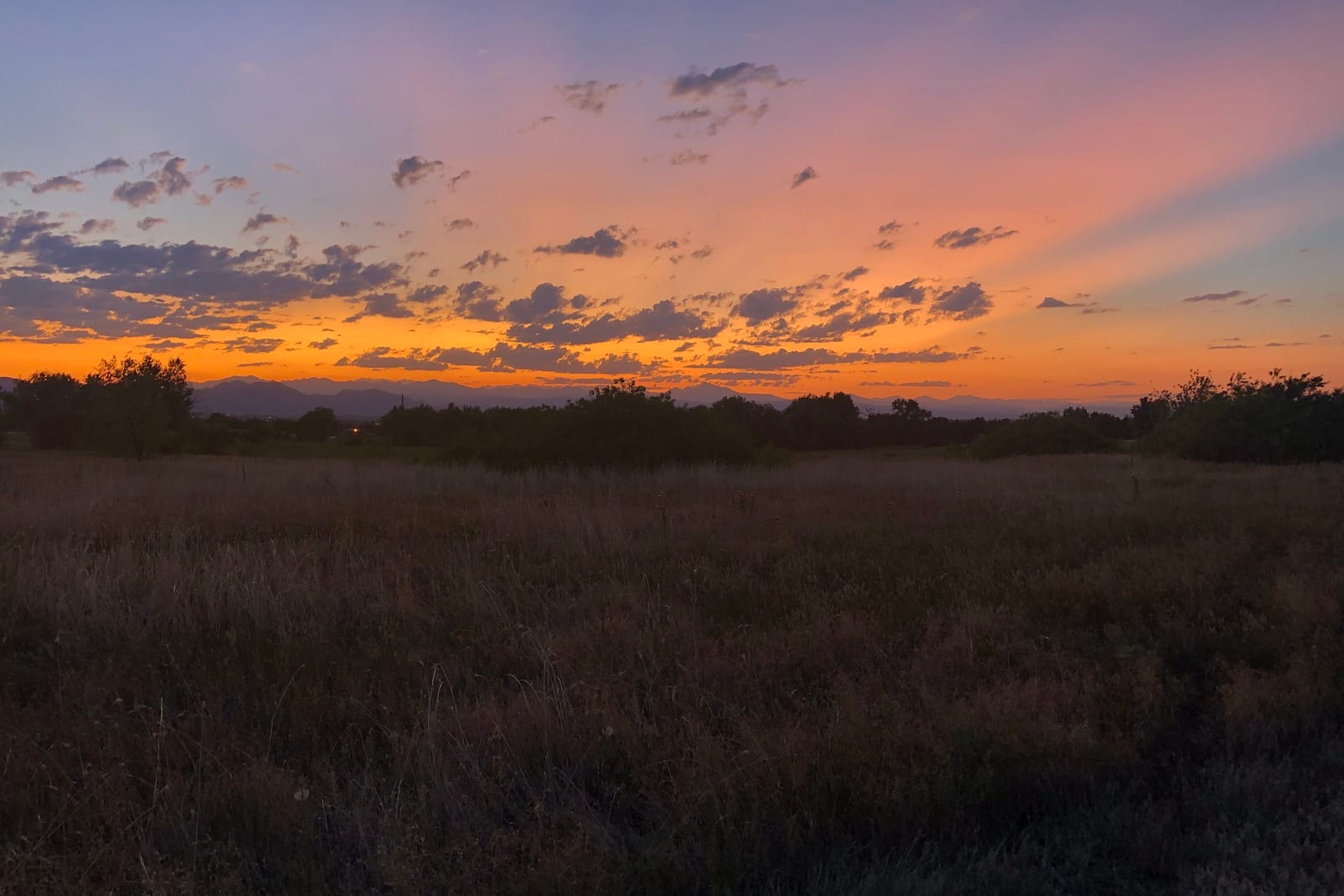 Northglenn Colorado Open Space Park Sunset