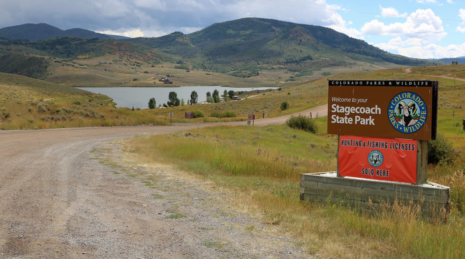 Stagecoach State Park Sign Oak Creek Colorado