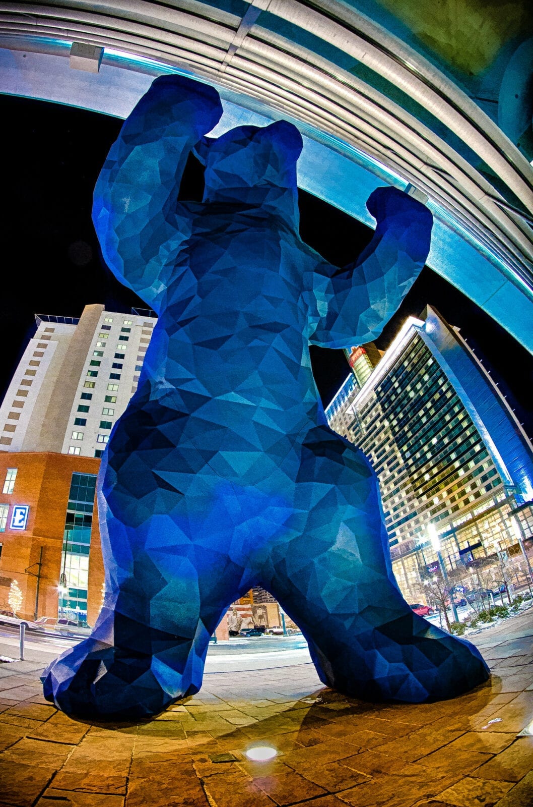 Big Blue Bear statue from denver colorado